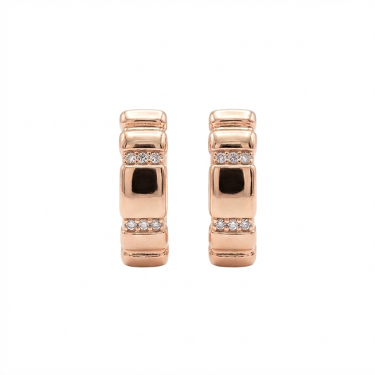 BOUCLES D'OREILLES TRAITS DIAMANTS